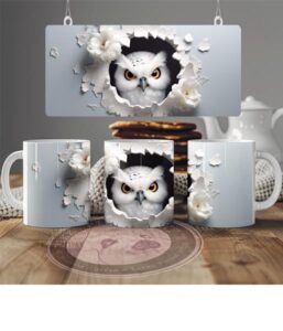 pink pig print 3d baby owl 01