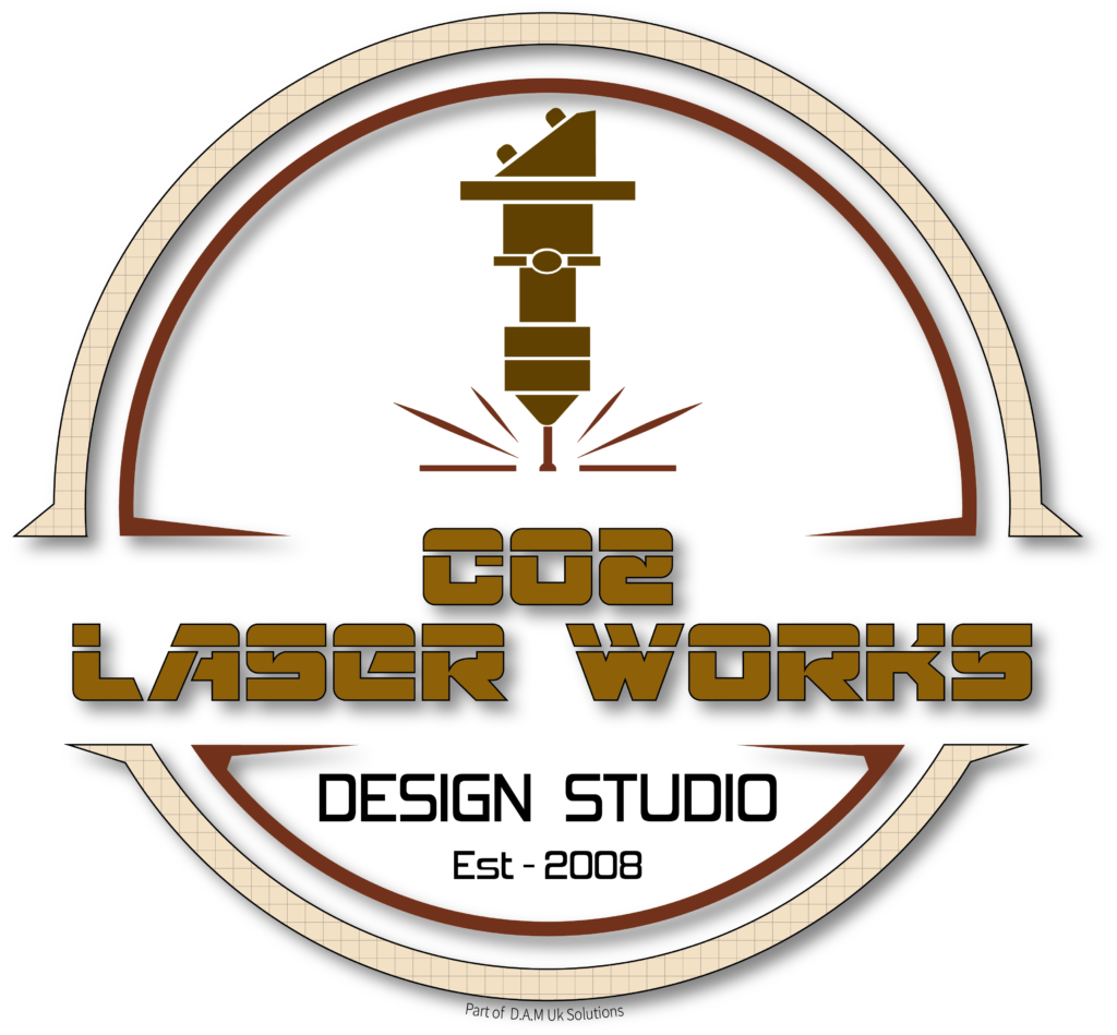 pink pig print  co2 laserworks round logo