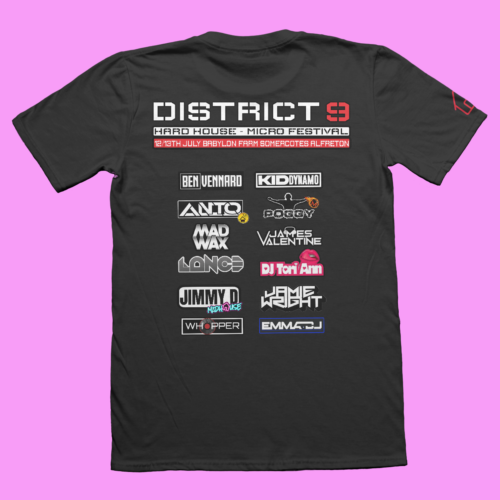 pink pig print  ppp mh t black front