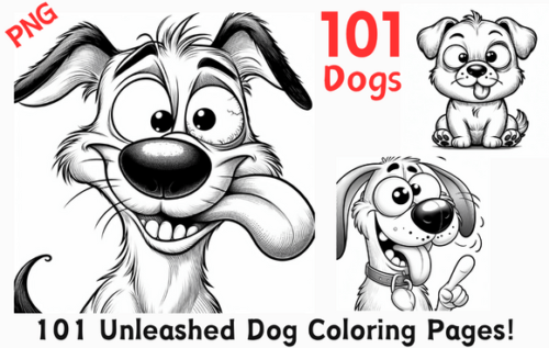 pink pig print  colouring pages dog1a