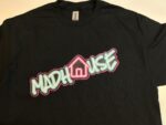 pink pig print madhouse clipstone headstocks t shirt front