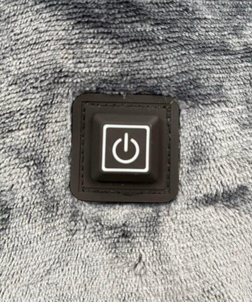 pink pig print  heated eskimo blanket hoodie heat button off