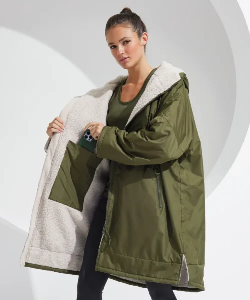 pink pig print  tridri changing robe 4