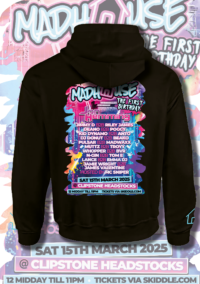 Clipstine Birthday hoodie back