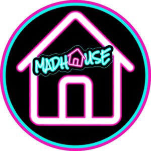 madhouse round pink pig print pink pig print