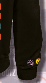 pink pig print d10 hoodie arm detail
