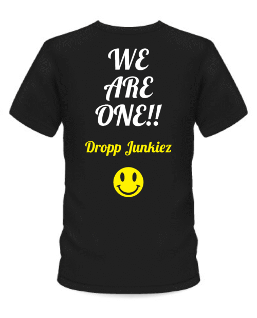 pink pig print  dropp junkiez t shirt back print