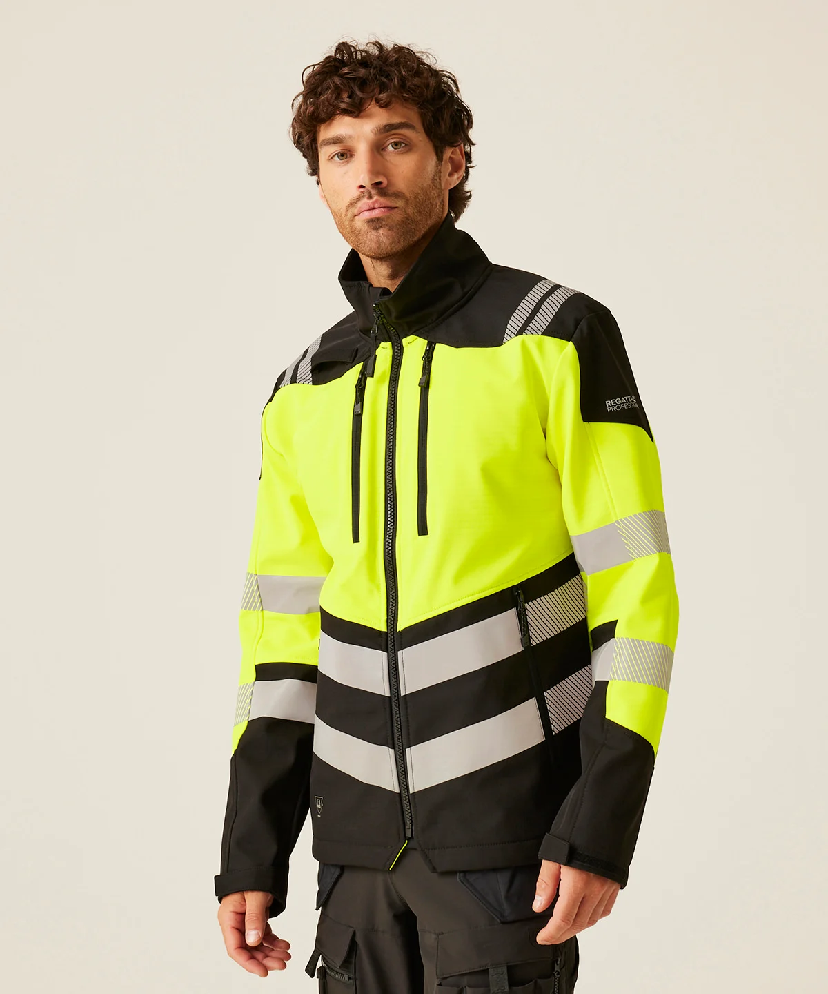 Hi-Vis X-Pro 3-layer softshell jacket (Class 2) Yellow front
