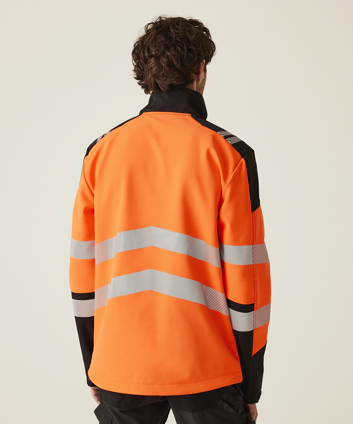 Hi-Vis X-Pro 3-layer softshell jacket (Class 2) orange back