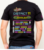 pink pig print  d11 black t shirt back