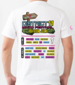pink pig print  d11 white t shirt back