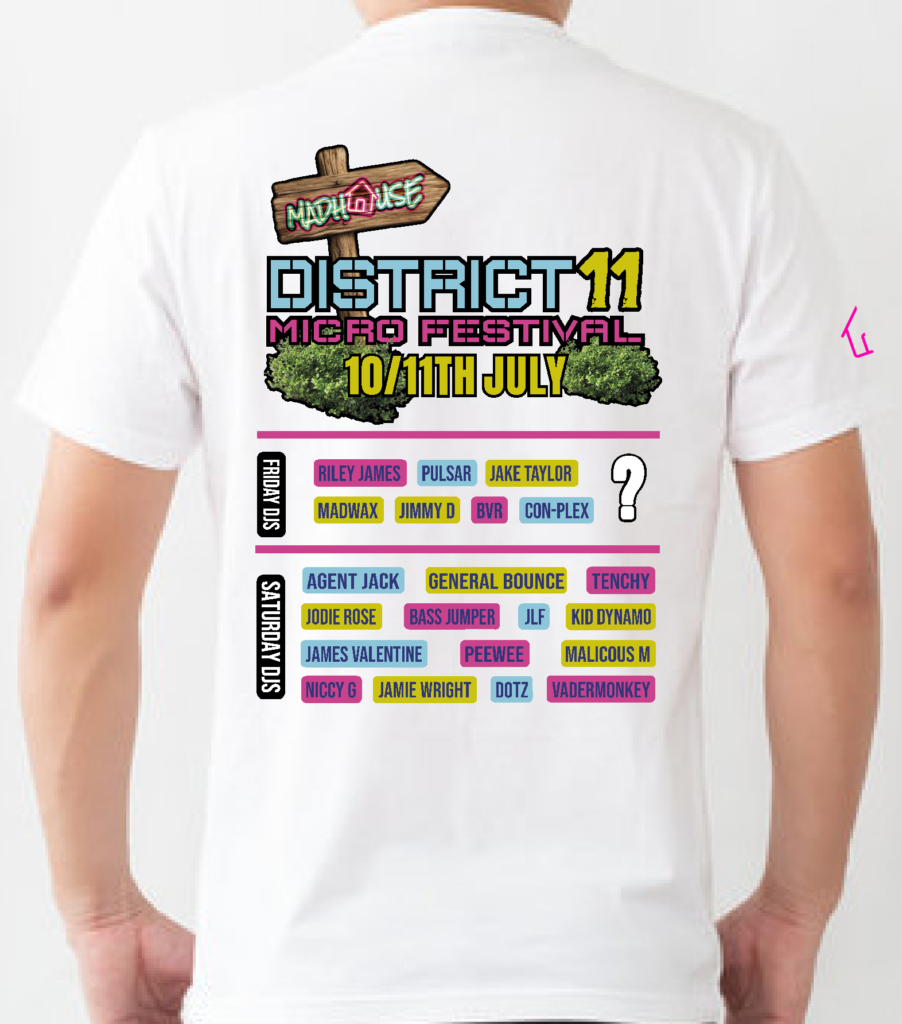 pink pig print  d11 white t shirt back